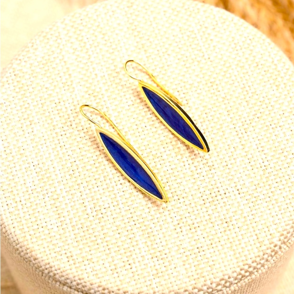New Jimmy Key two tone hoop earrings .